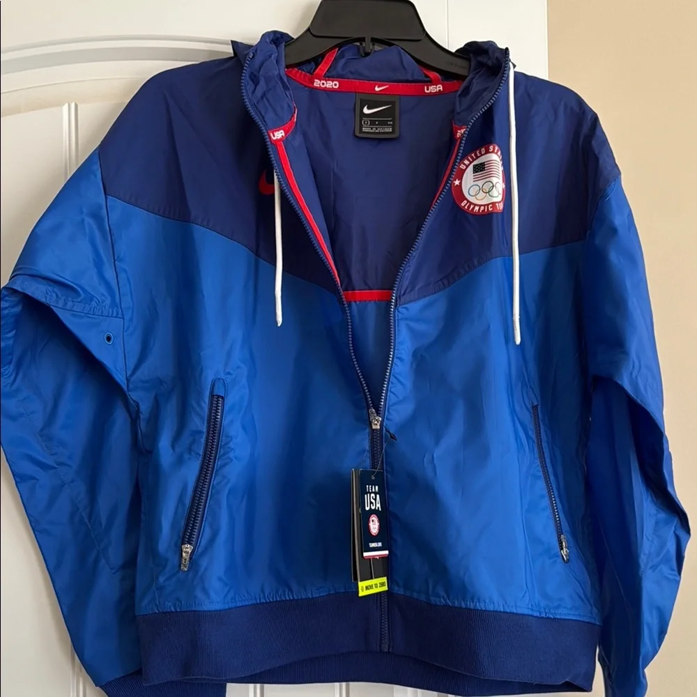 NIKE Official Team USA Olympics 2020 COLLECTIBLE Blue Nike Jacket Size S